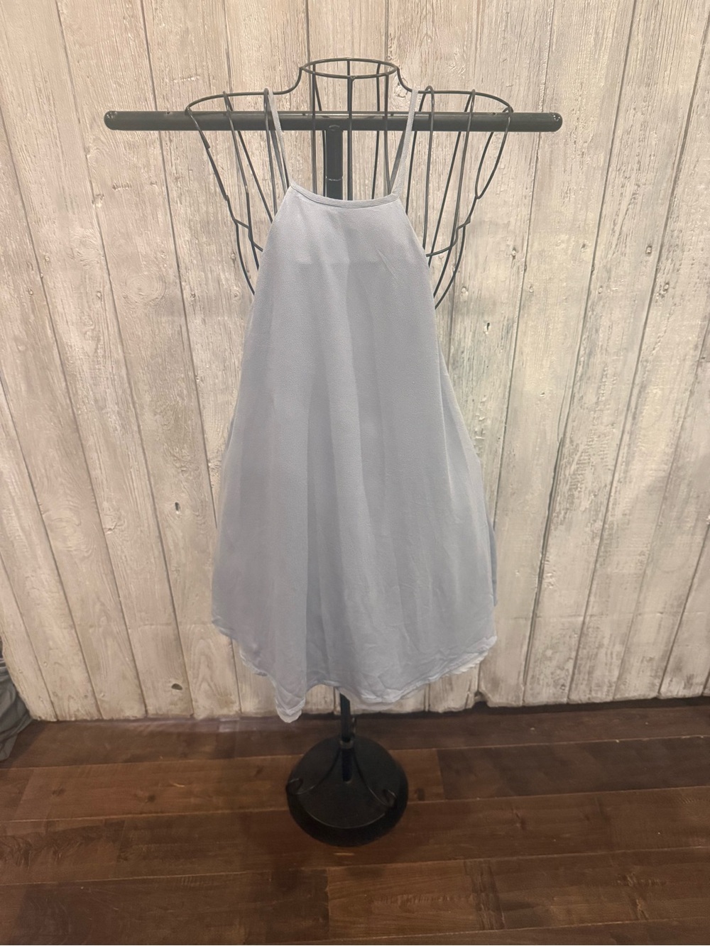 Tobi Pale Blue Halter Mini Dress